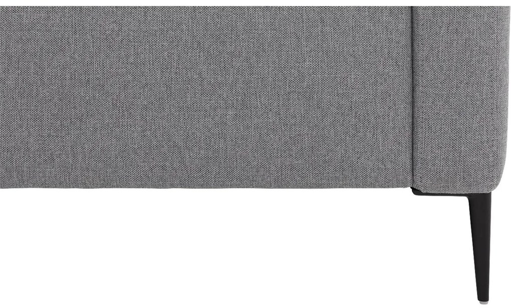 Goossens  Key West grijs, stof, 2-zits, modern design met ligelement links