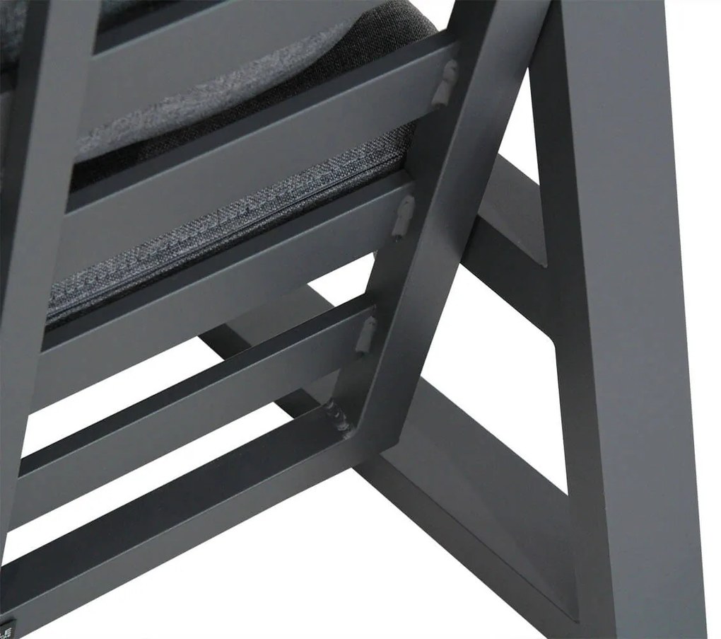 Stoel en Bank Loungeset Aluminium Grijs 4 personen Lifestyle Garden Furniture Batala