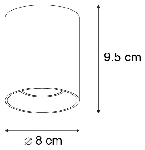 Design opbouwSpot / Opbouwspot / Plafondspot goud GU10 50mm - Tubo Design, Modern GU10 rond Binnenverlichting Lamp