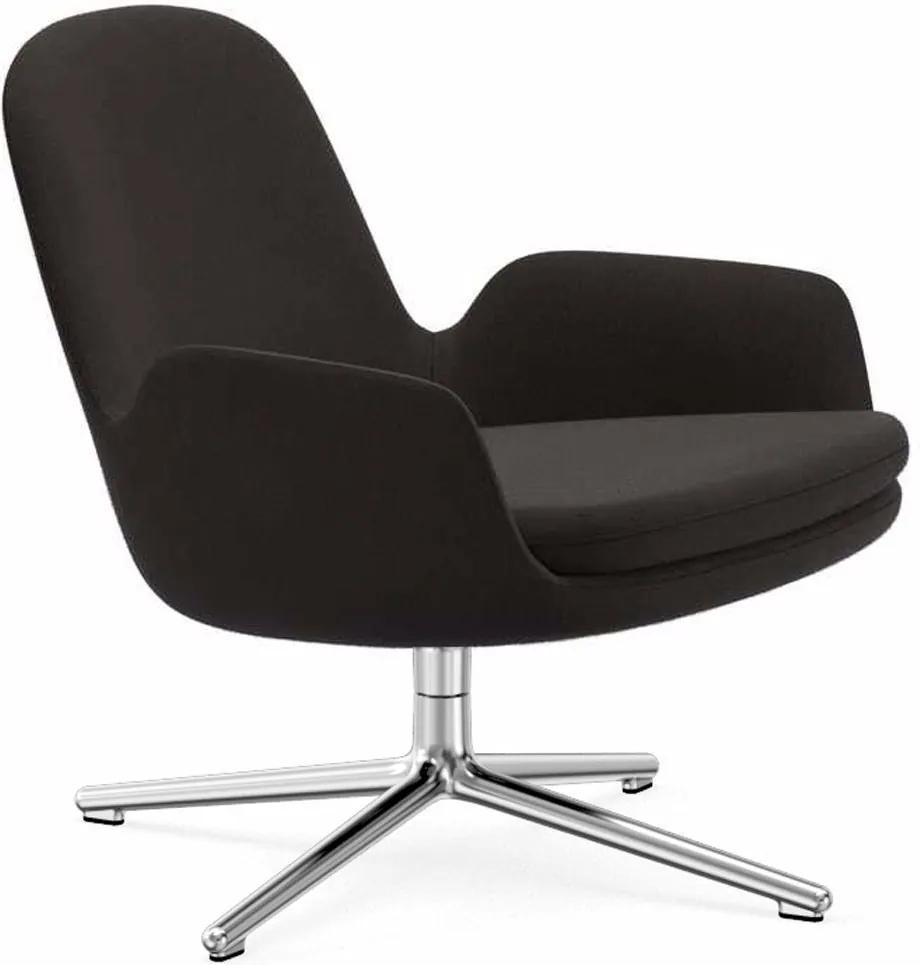 Normann Copenhagen Era Lounge Chair Low Swivel fauteuil met aluminium onderstel Fame Hybrid 1601