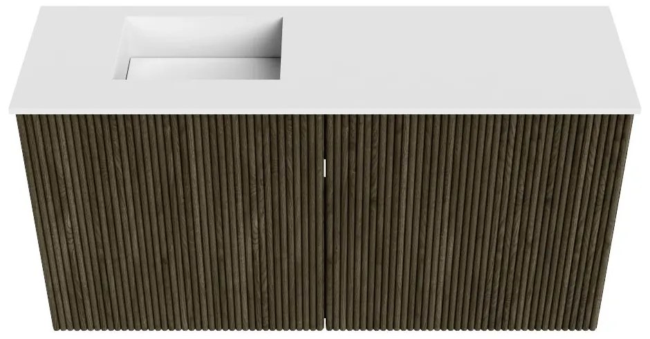 Mondiaz Joya 80cm toiletmeubel shadow met wastafel faye links zonder kraangat talc