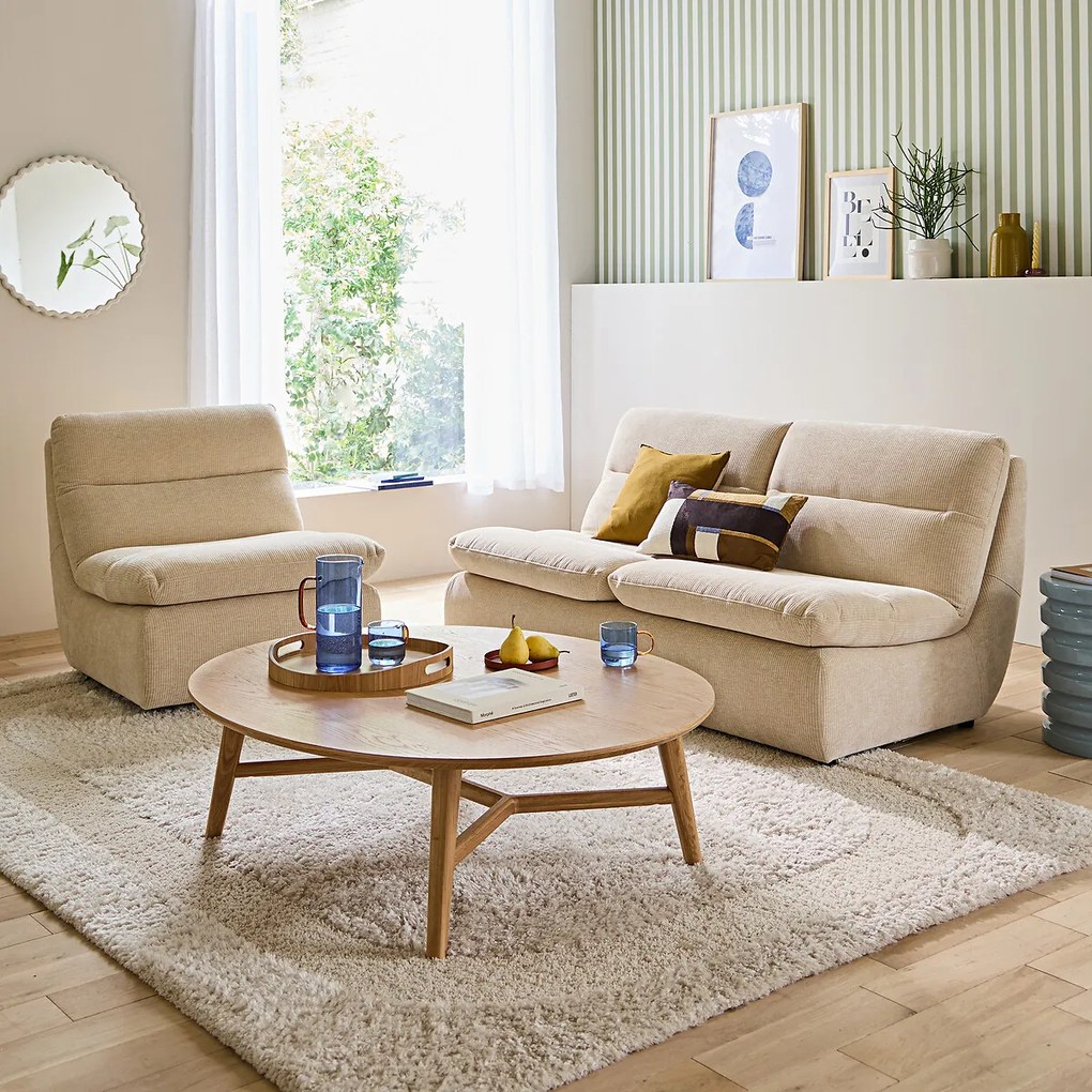 ERABLE 2-zits bank van reliëffluweel