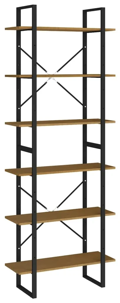 vidaXL Hoge kast 80x30x210 cm massief grenenhout bruin