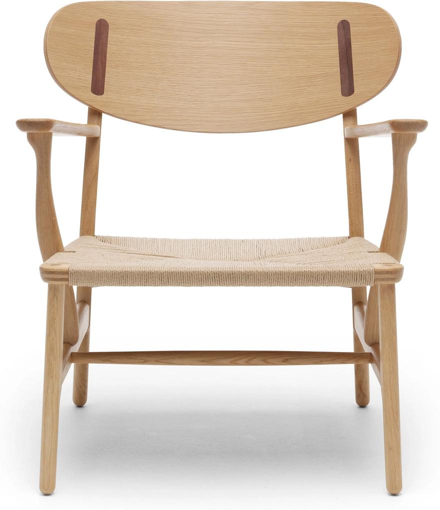 Carl Hansen & Son CH22 fauteuil geolied eiken walnoot cover cap natural paper cord