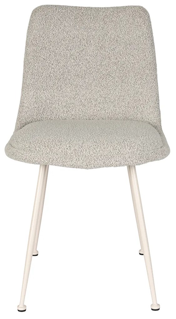 Moderne Eetkamerstoel Boucle Creme