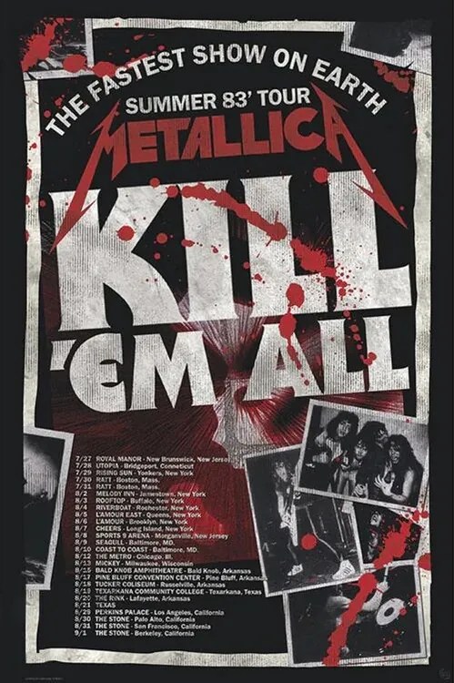 Poster Metallica - Kill'Em All 83 Tour