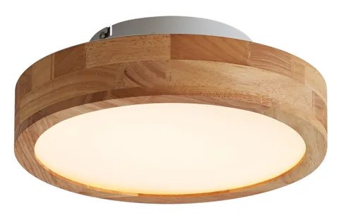 Scandinavische plafondlamp hout 30cm incl. LED dimbaar - Pecker