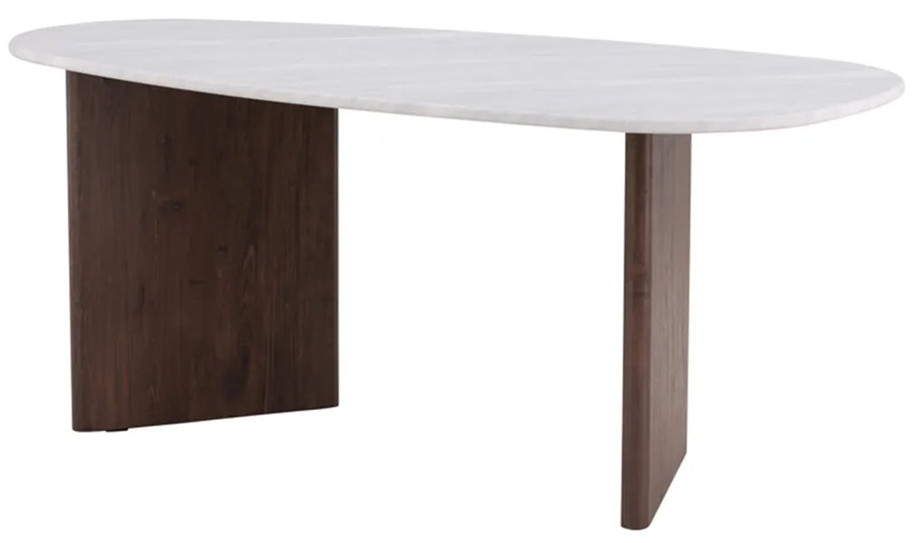 Organische Eettafel Klein Bruin - 180 X 90cm.
