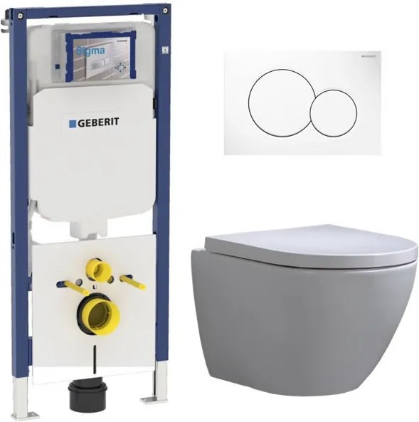 Geberit UP720 Toiletset - Inbouw WC Hangtoilet Wandcloset Rimfree - Shorty Sigma-01 Wit