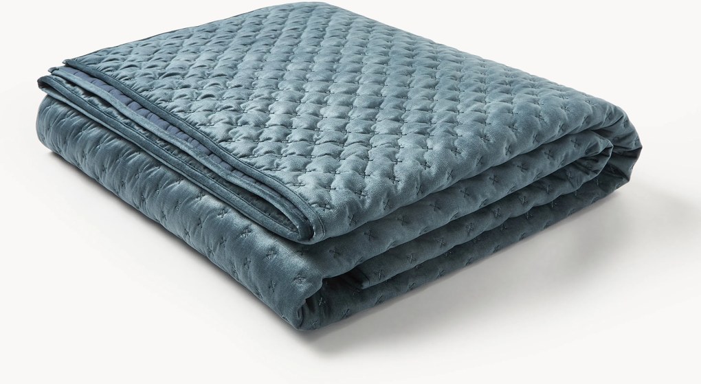 Gewatteerde fluwelen bedsprei Riko