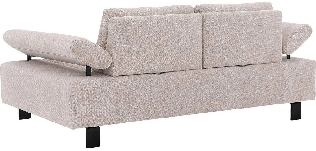 Goossens Bank Alvin wit, stof, 2,5-zits, modern design