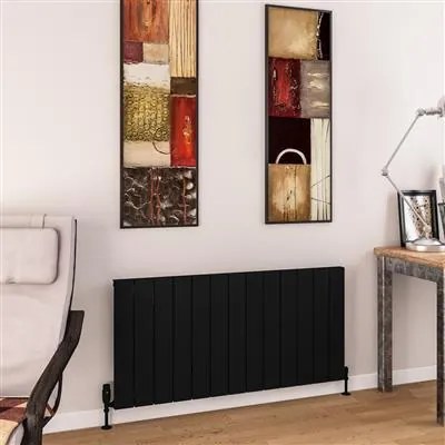 Eastbrook Charlton radiator 125x60cm aluminium 1271W zwart mat