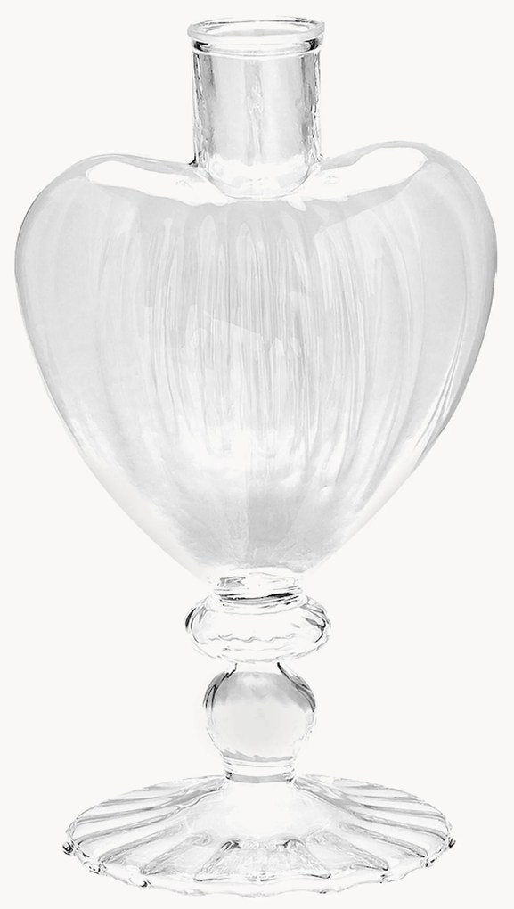 Mondgeblazen kandelaar Clair Parfum van borosilicaatglas