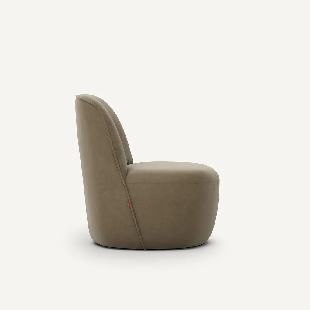 Fauteuil in fluweel, Rosebury design E.Gallina