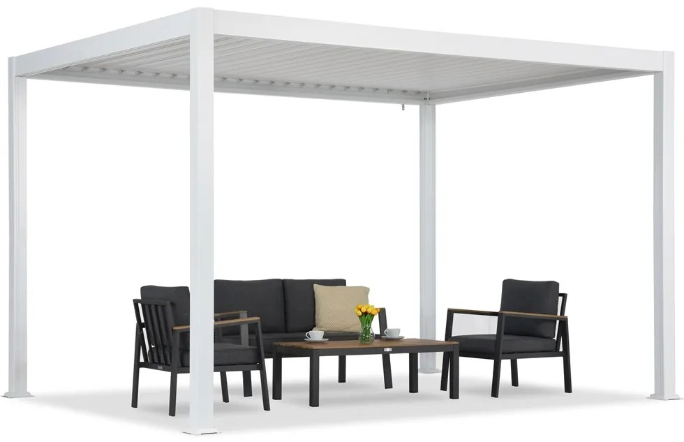 Lagos 3x4 Garden Point vrijstaande terraspergola wit