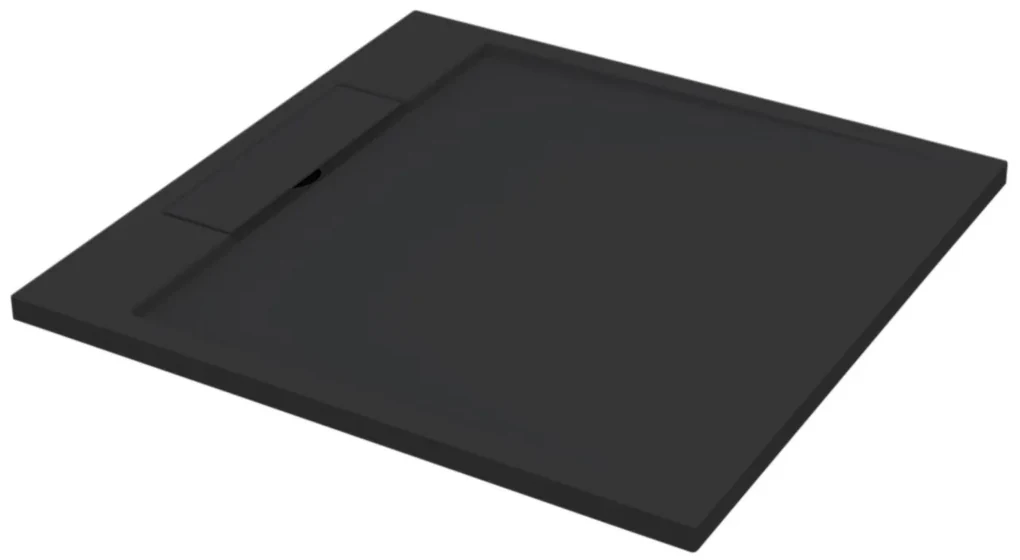 Best Design Just Solid douchebak 100x100x3.5cm mat zwart