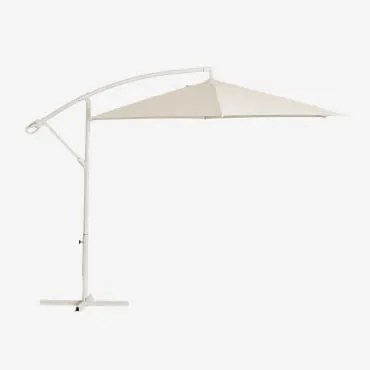 Parasol 295 Cm In Stof En Staal Salina Gardenia Wit - Sklum