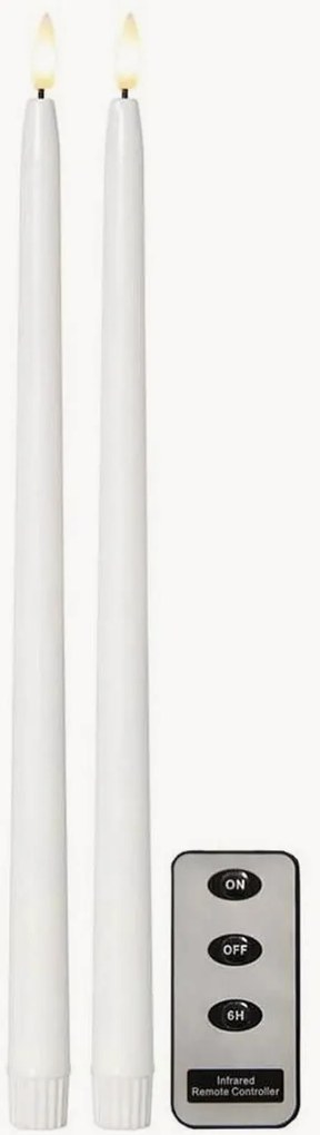 LED steekkaarsen Flame Stripe met afstandsbediening, 2-delig