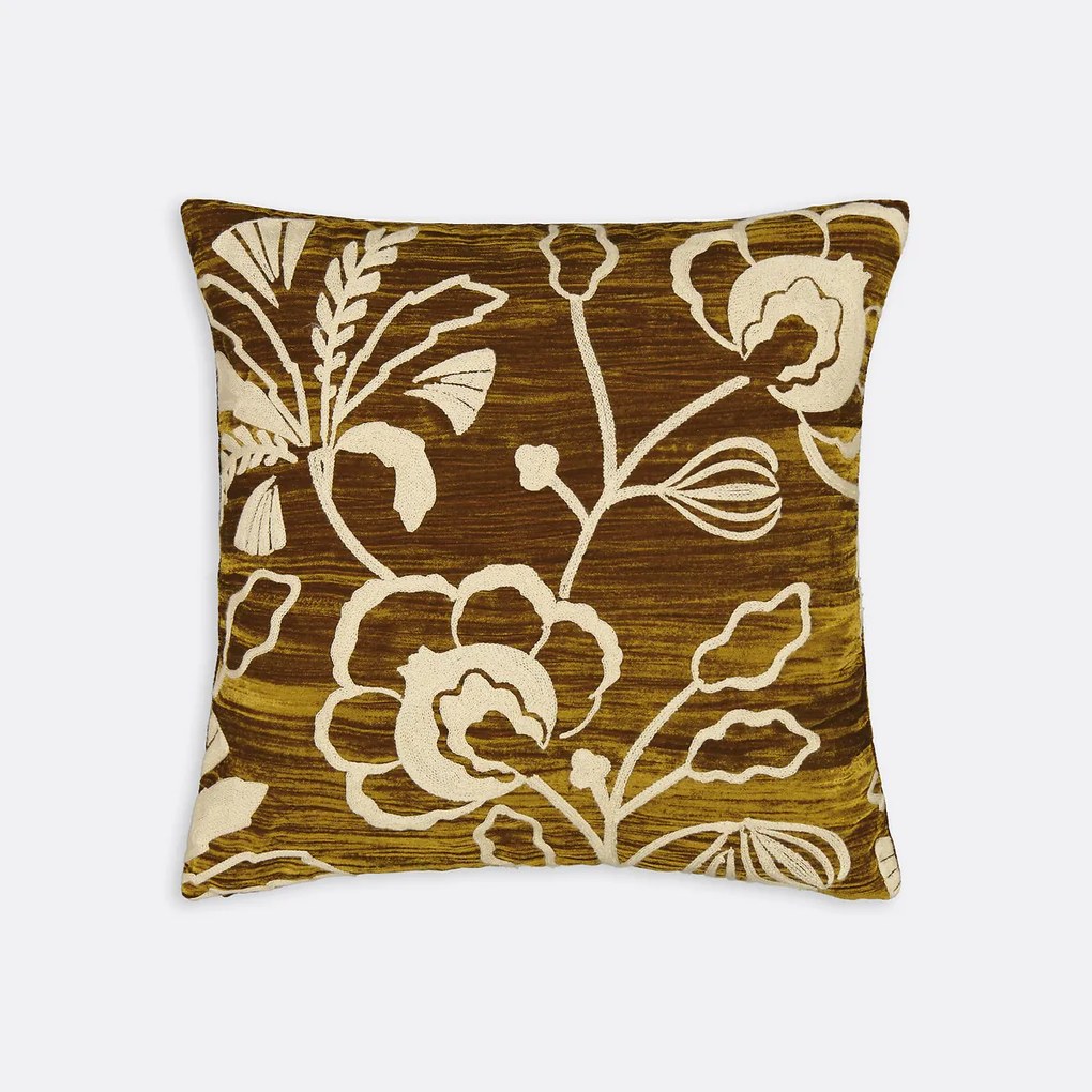 Kussenhoes met velours paneel Sidonie