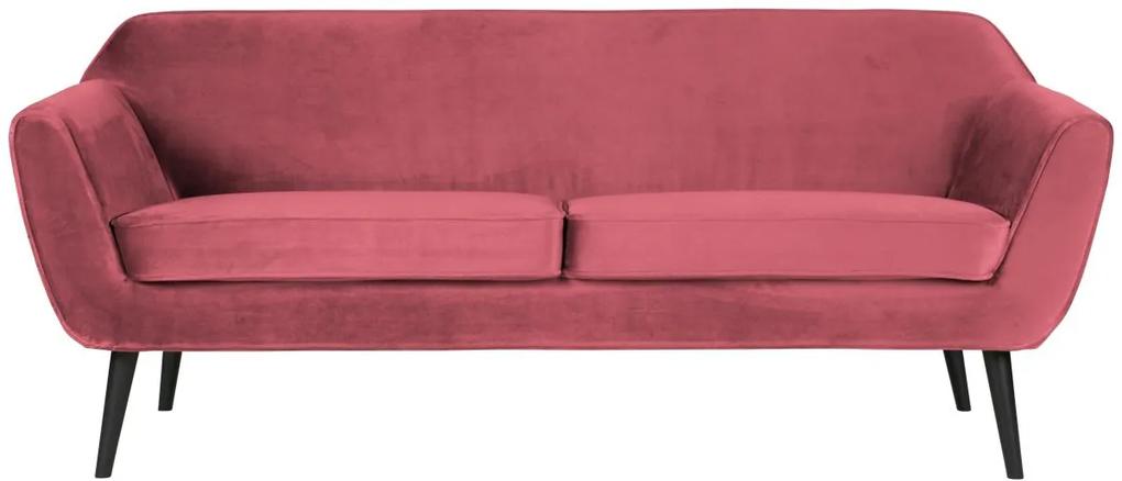 Woood Rocco sofa 187 cm fluweel pink - Katoen polyester - Woood - Industrieel & robuust