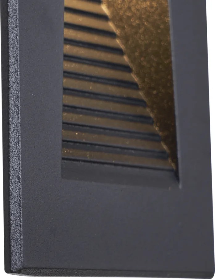 Set van 6 moderne inbouw wandlampen zwart 7cm incl. LED IP65 - Trem