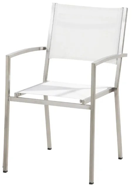 4 Seasons Outdoor | Plaza stackable chair, white  Tuinstoel    Wit weerbestendig