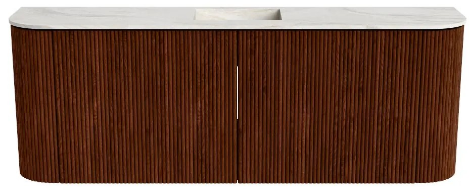 Mondiaz Joya DLux 115cm toiletmeubel ronding links/rechts ruby met wastafel faye midden 1 kraangat ostra