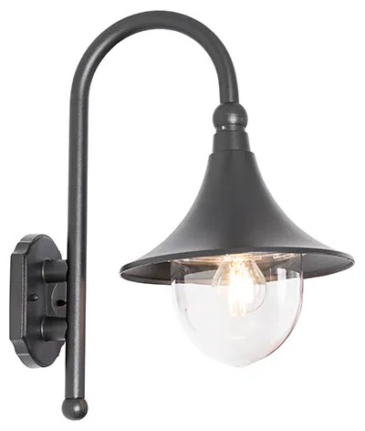 Klassieke buiten wandlamp zwart IP44 - Daphne