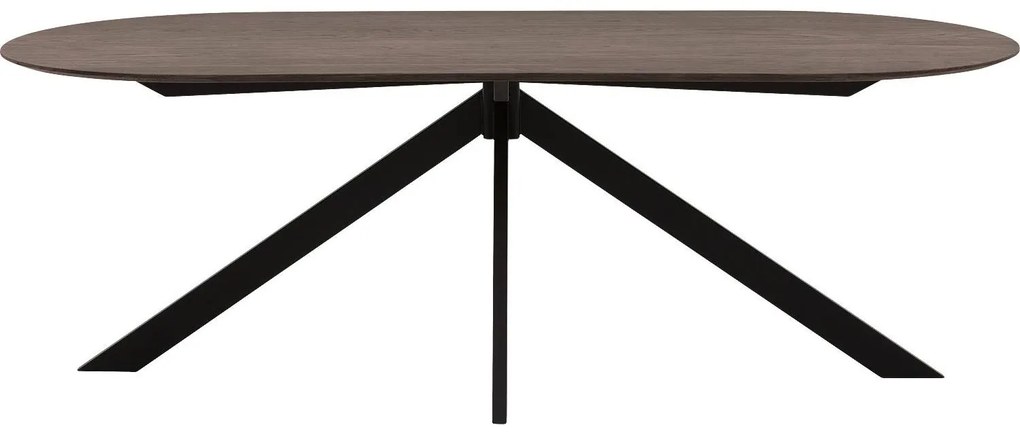 Goossens Excellent Eettafel Uniek, Semi rond 220 x 100 cm