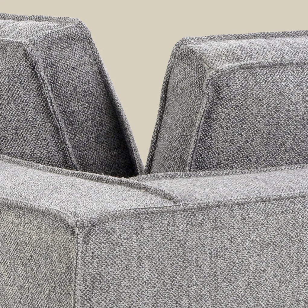 Hoekbank Grijs Boucle Hoek Rechts