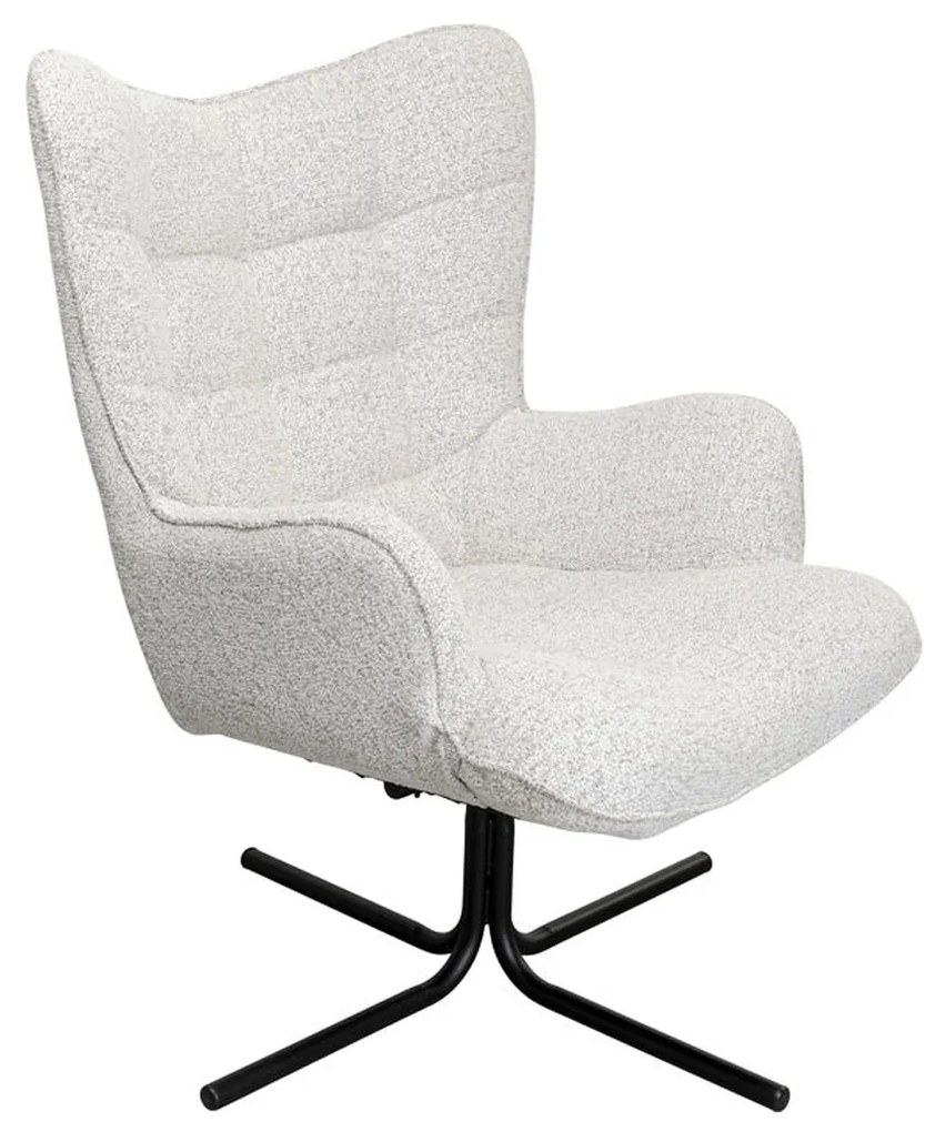 Kare Design Oscar Draaibare Fauteuil Beige Met Hoge Rug