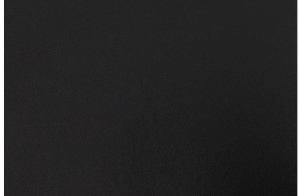 Goossens Zitmeubel Key West zwart, leer, 3-zits, modern design met ligelement links