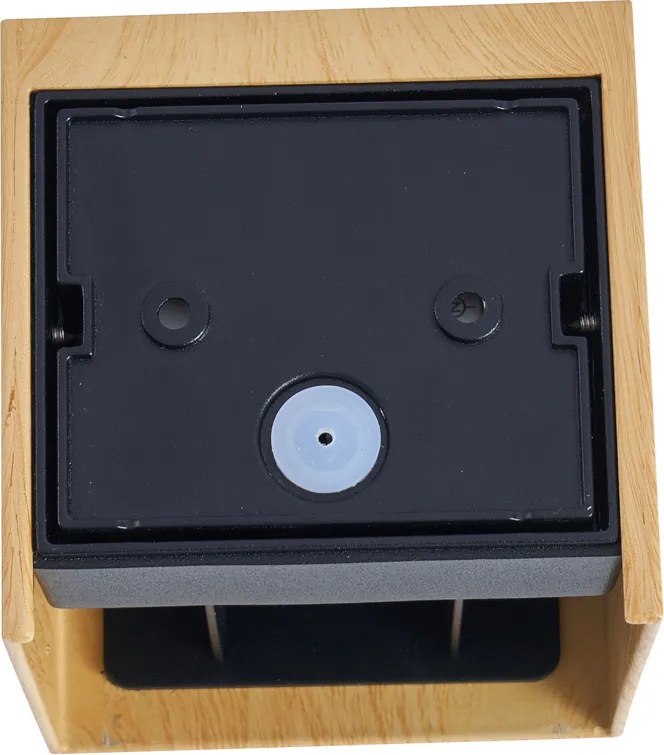 Scandinavische buiten wandlamp hout print incl. LED IP54 - Edwin