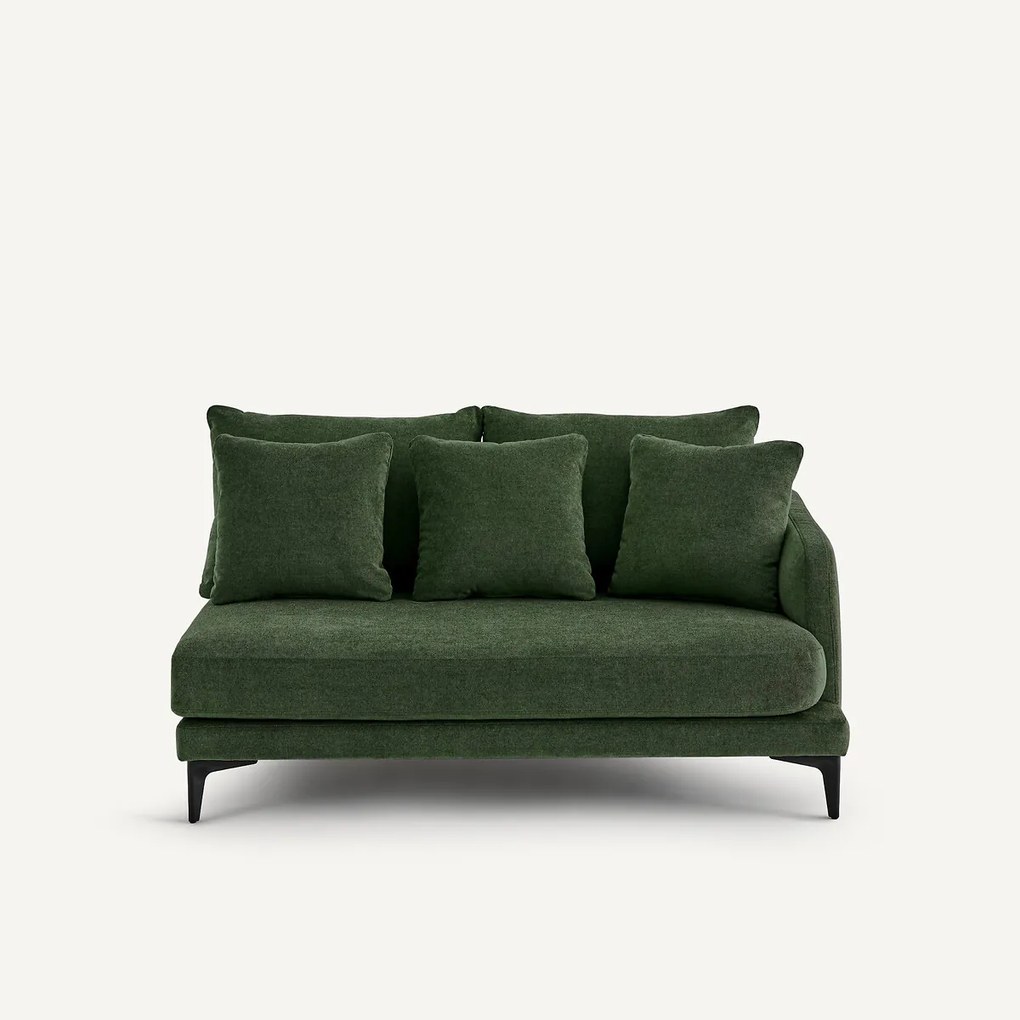 Halve bank, 2zit van polyestermix, MODERNISTE