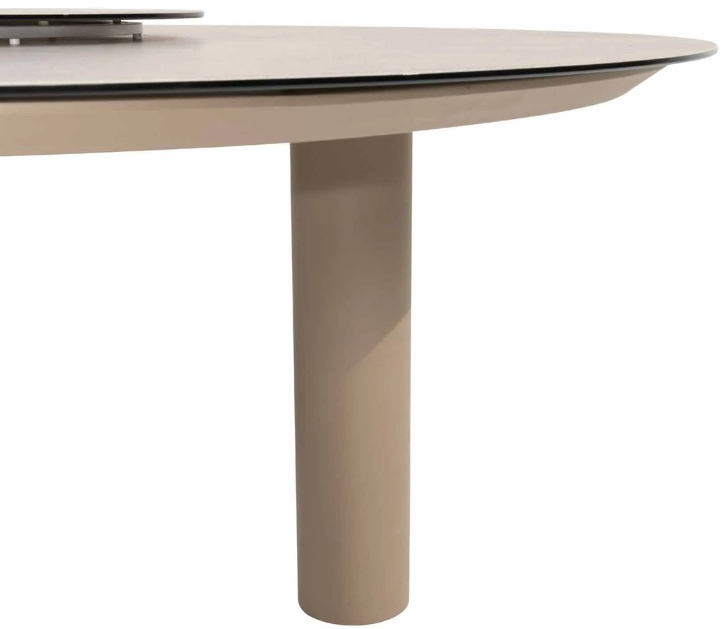 Taste by 4 Seasons Donato low tuintafel latte met geprint keramisch blad Ø 160 cm SALE Tuintafel   beige weerbestendig
