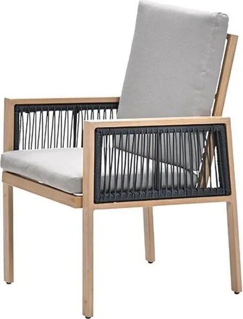 Garden Impressions San Capri lounge dining stoel - light teak aluminium