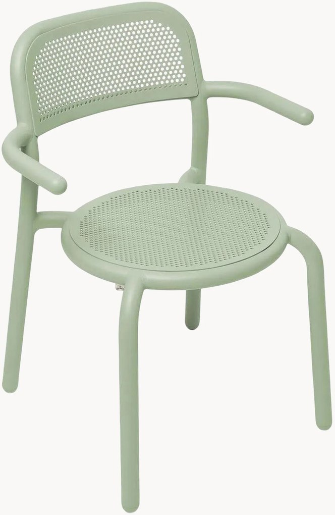 Stapelbare tuinstoelen Toní met armleuning, 2-delig