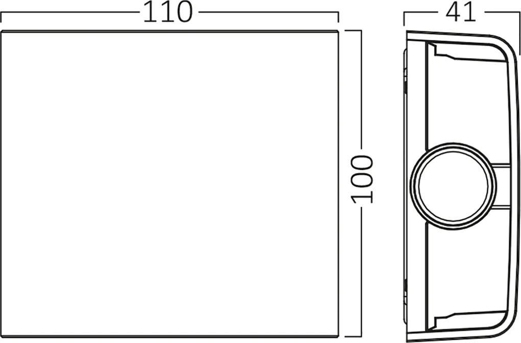 LED Wandlamp Brinton Victo - Wit 2W 11x10cm