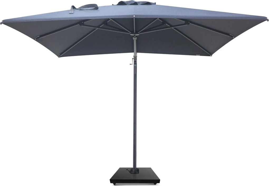 Zweefparasol 3.5x2.6m Graphite (incl. voet en hoes) Grijs-antraciet Camello Luna