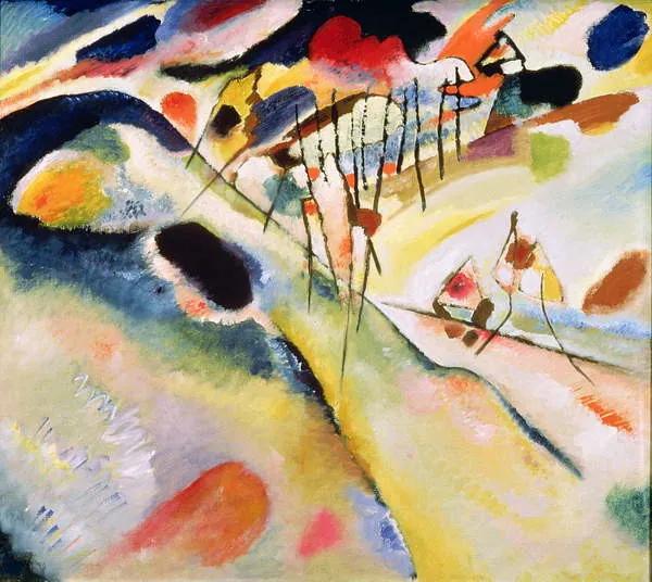 Kunstreproductie Landscape, 1913, Wassily Kandinsky