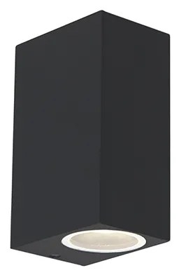 Buitenlamp Set van 2 Moderne wandlampen zwart 2-lichts IP44 - Baleno Modern, Design GU10 IP44 Buitenverlichting