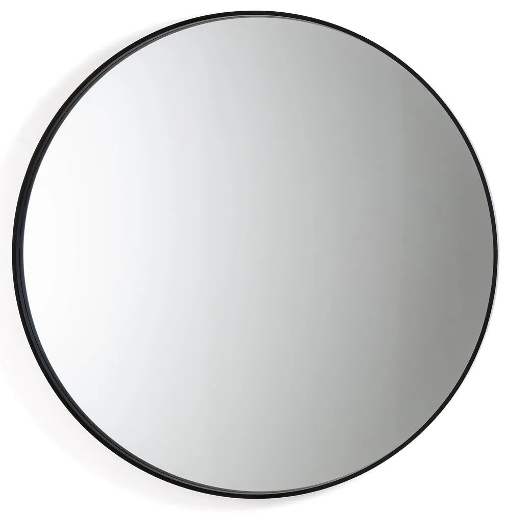Zwarte ronde spiegelØ120 cm, Alaria