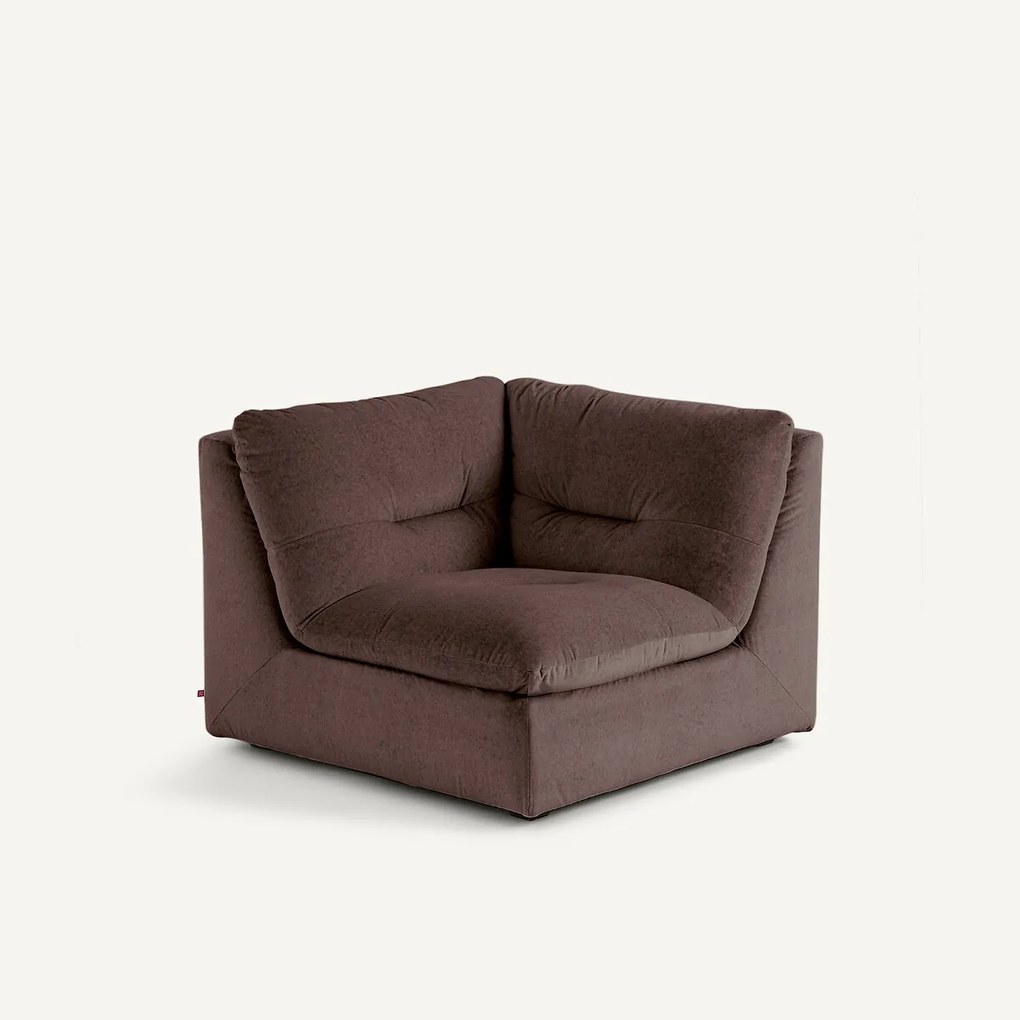 Modulaire 90° hoek in linnen fluweel, GIULIANO