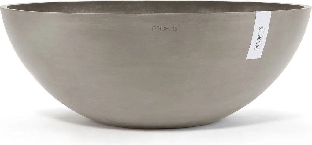 Ecopots bloempot Vienna 70  - Rond - Taupe - Diameter 70 x H25,3 cm