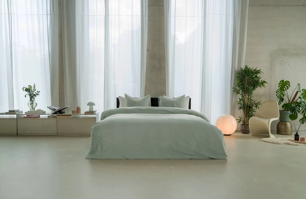 Kayori Saya Dekbedovertrek Light Blue – Bij Swiss Sense