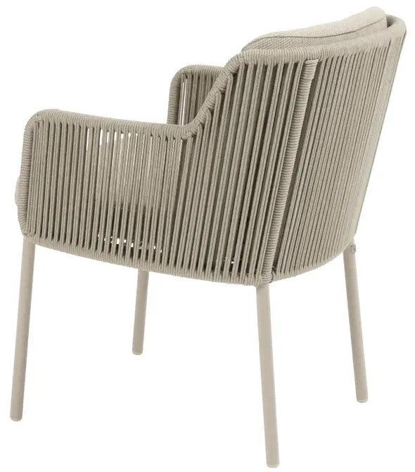 4 Seasons Outdoor Bernini tuinset latte met Prado tafel met barrelvormig blad 300 cm Tuinset   beige weerbestendig