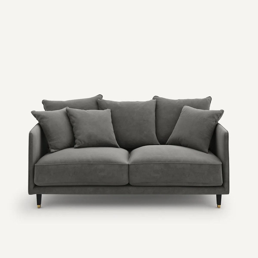 3-zits compacte fluwelen bank, Lazare