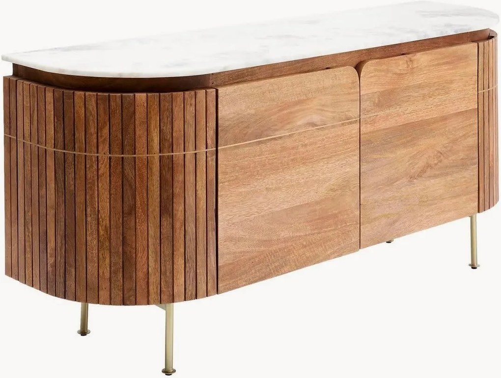 Dressoir Grace van mangohout met marmeren blad