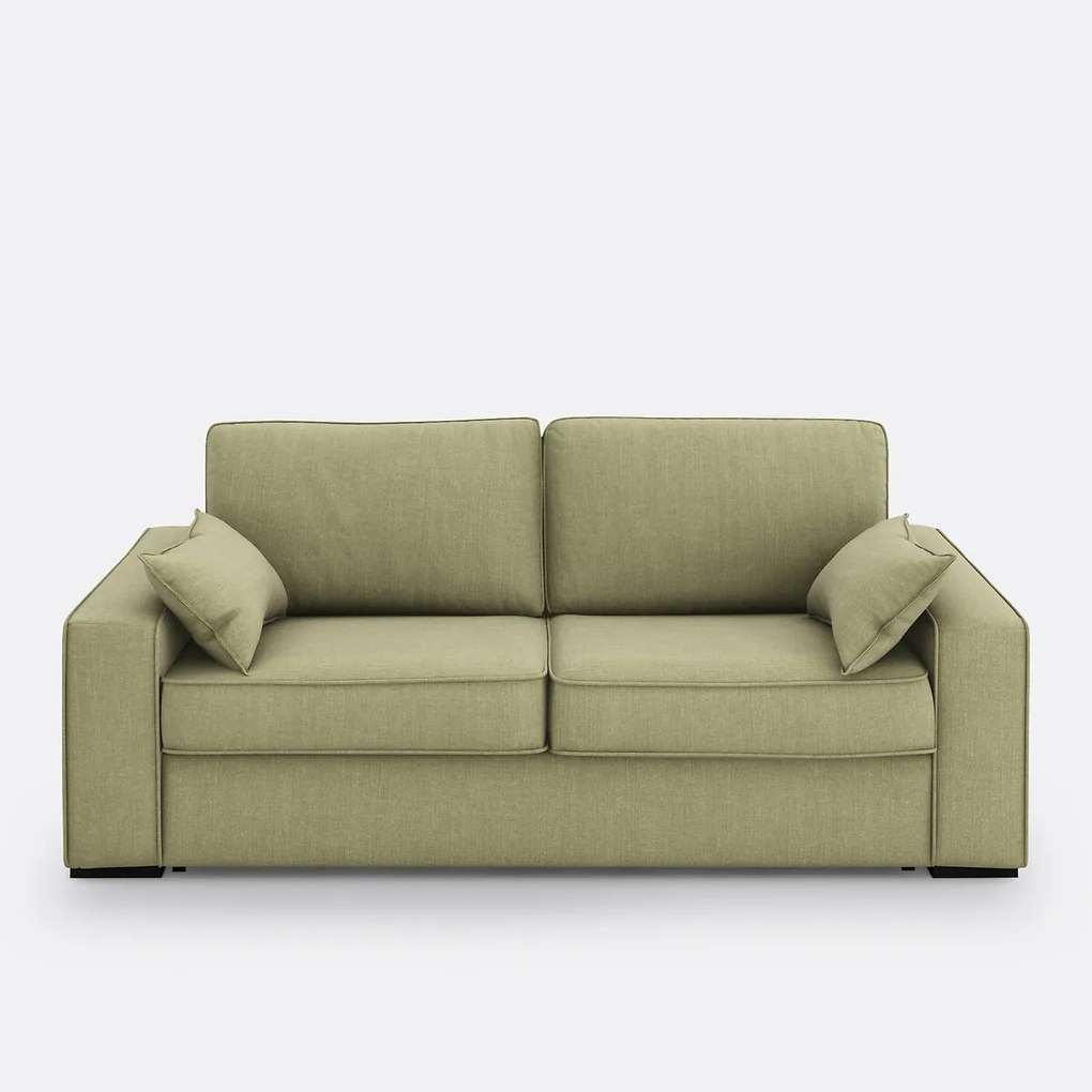 Slaapbank van katoen en linnen, 2, 3 of 4 zits, Comfort Bultex® Cécilia