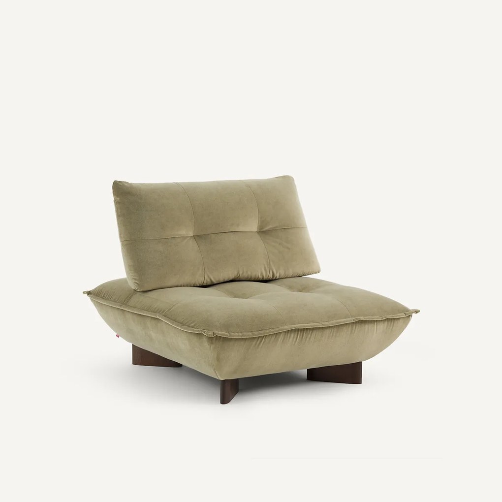 Modulaire fauteuil in linnen fluweel, KAORI